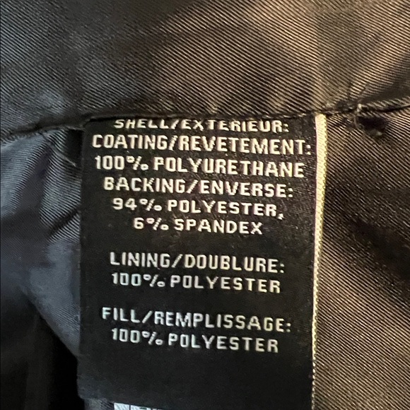 7 for All Mankind Black Vegan Leather Cropped Puffer Jacket Size S - Picture 11 of 12